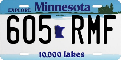 MN license plate 605RMF