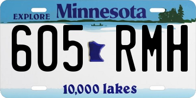 MN license plate 605RMH