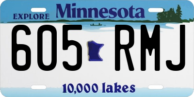 MN license plate 605RMJ