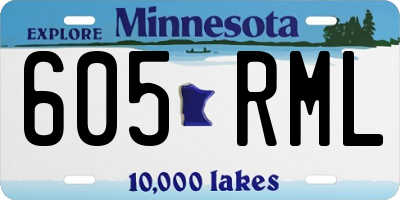 MN license plate 605RML