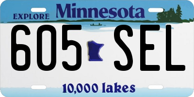 MN license plate 605SEL