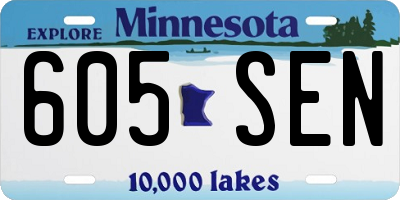MN license plate 605SEN
