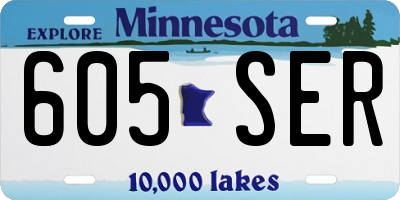 MN license plate 605SER