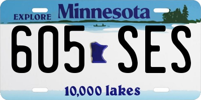 MN license plate 605SES