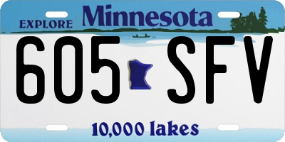 MN license plate 605SFV