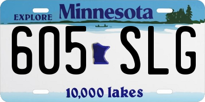 MN license plate 605SLG