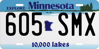 MN license plate 605SMX