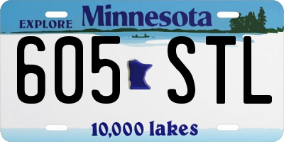 MN license plate 605STL