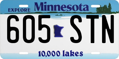 MN license plate 605STN