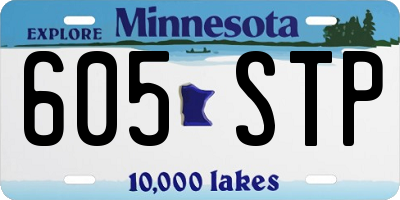 MN license plate 605STP