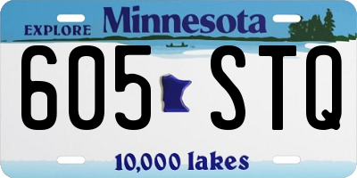 MN license plate 605STQ
