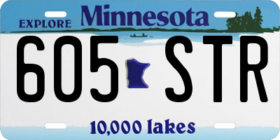 MN license plate 605STR