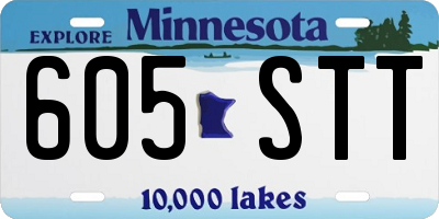 MN license plate 605STT