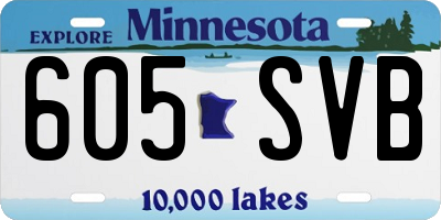 MN license plate 605SVB