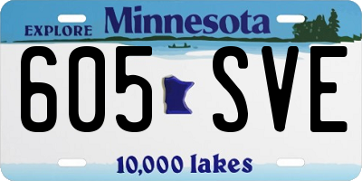 MN license plate 605SVE