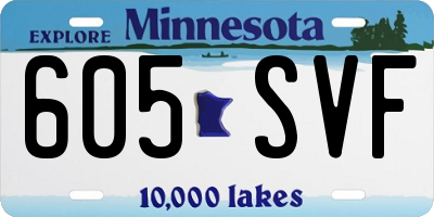 MN license plate 605SVF
