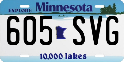 MN license plate 605SVG