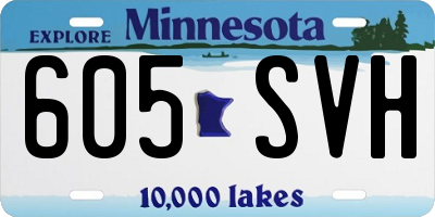 MN license plate 605SVH