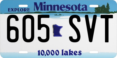 MN license plate 605SVT