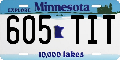 MN license plate 605TIT