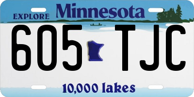 MN license plate 605TJC