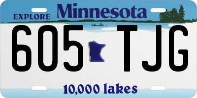 MN license plate 605TJG