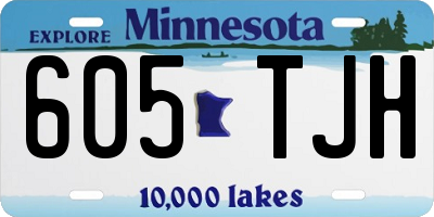 MN license plate 605TJH