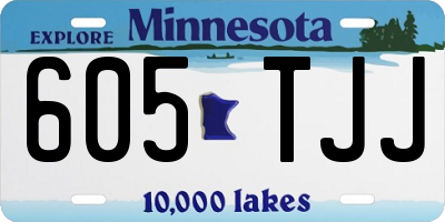 MN license plate 605TJJ
