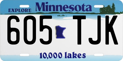 MN license plate 605TJK
