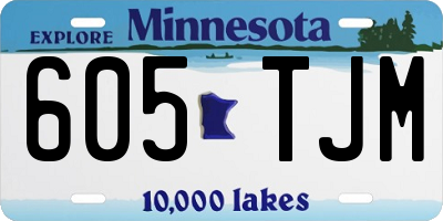 MN license plate 605TJM