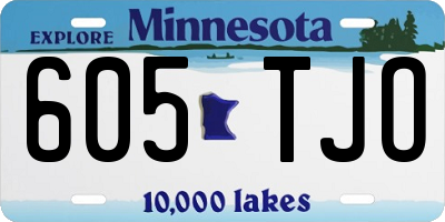 MN license plate 605TJO