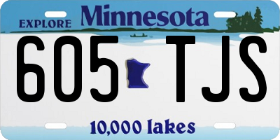 MN license plate 605TJS