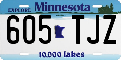 MN license plate 605TJZ