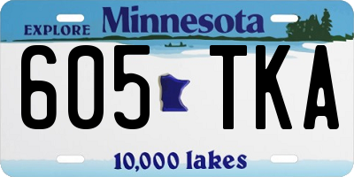 MN license plate 605TKA