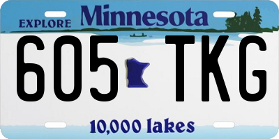 MN license plate 605TKG