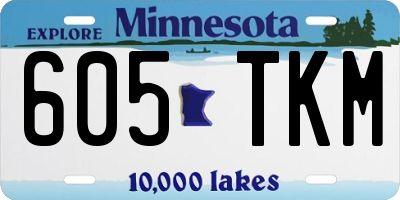 MN license plate 605TKM