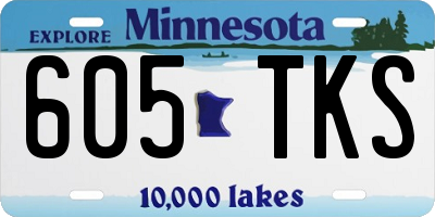 MN license plate 605TKS