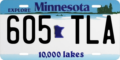 MN license plate 605TLA