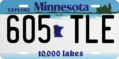 MN license plate 605TLE