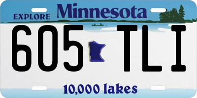 MN license plate 605TLI
