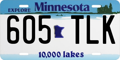 MN license plate 605TLK