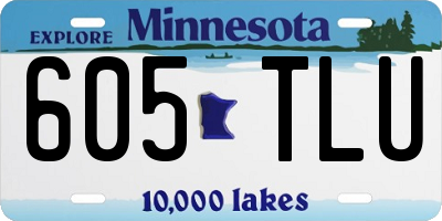 MN license plate 605TLU