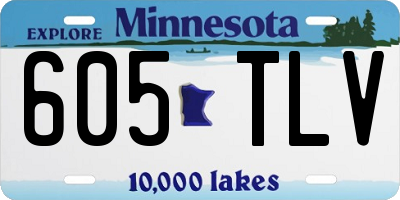 MN license plate 605TLV