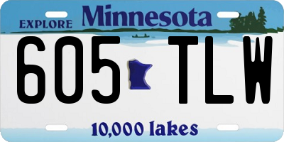 MN license plate 605TLW