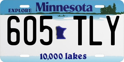 MN license plate 605TLY