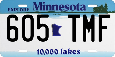 MN license plate 605TMF