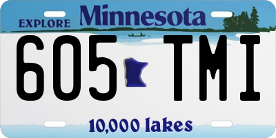 MN license plate 605TMI