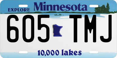 MN license plate 605TMJ