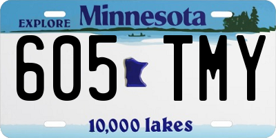 MN license plate 605TMY