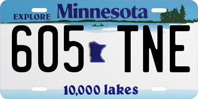 MN license plate 605TNE